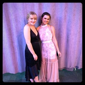 lulus halter dusty pink backless dress